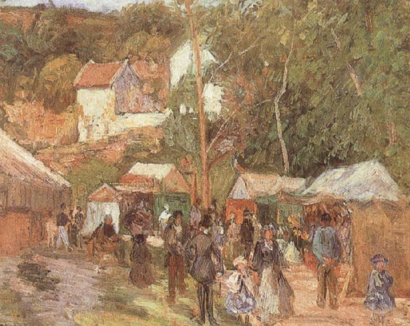 Camille Pissarro A Fair at the Hermitage near Pontoisem china oil painting image